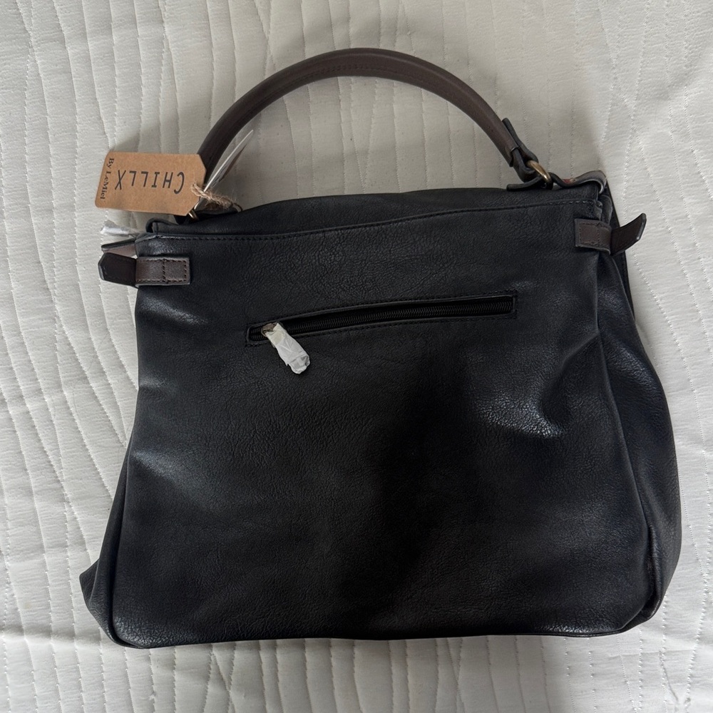 Black Leather Handbag - Picture 5 of 7
